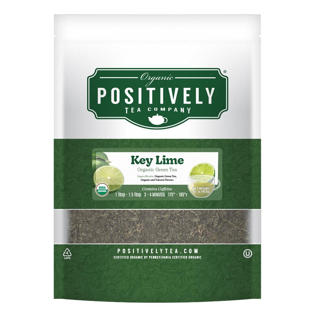 Organic Positively Tea Company, Pinhead Gunpowder Green Tea, Loose Leaf, 16 Ounce
