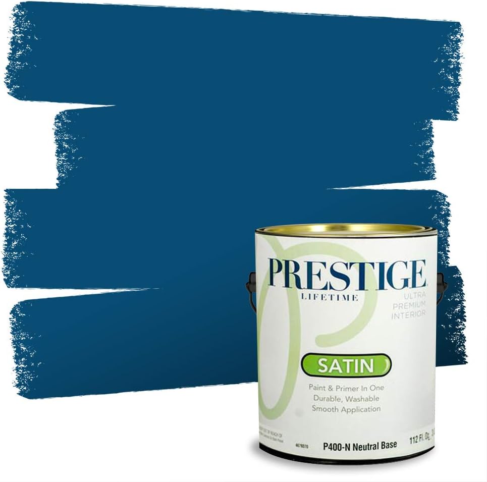 PRESTIGE Paints Exterior Paint and Primer In One, 1-Gallon, Semi-Gloss, Comparable Match of Sherwin Williams* Nifty Turquoise*