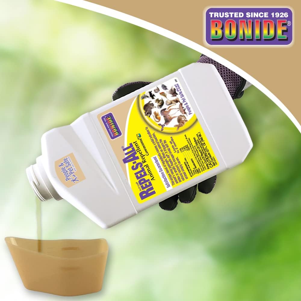 Bonide Repels-All Animal Repellent, 128 oz Concentrate | Outdoor Pest Control, Deter Deer from Garden, People & Pet Safe