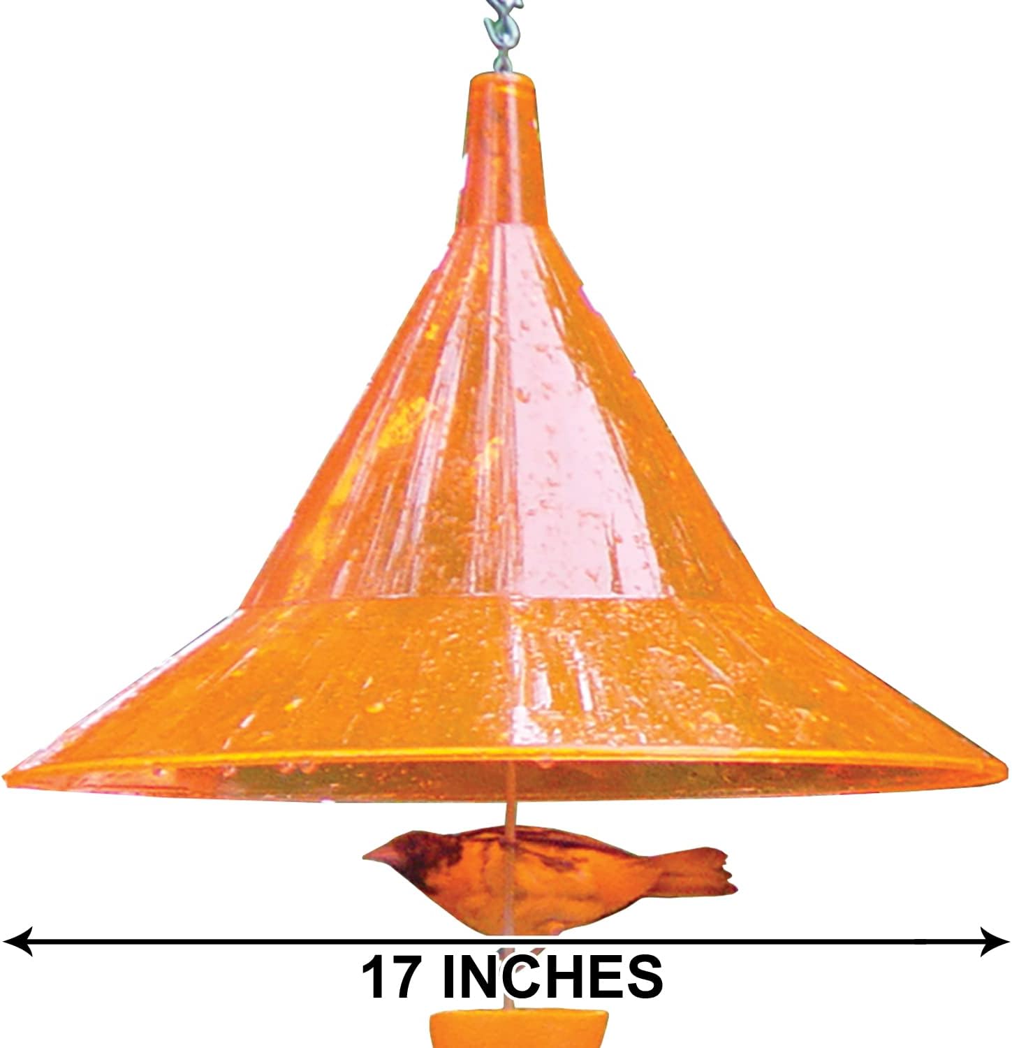 Squirrel Baffle - for Outside Bird House and Feeder Pole - Premium Large 17” Dome - by Arundale Made in USA (Crystal Clear)