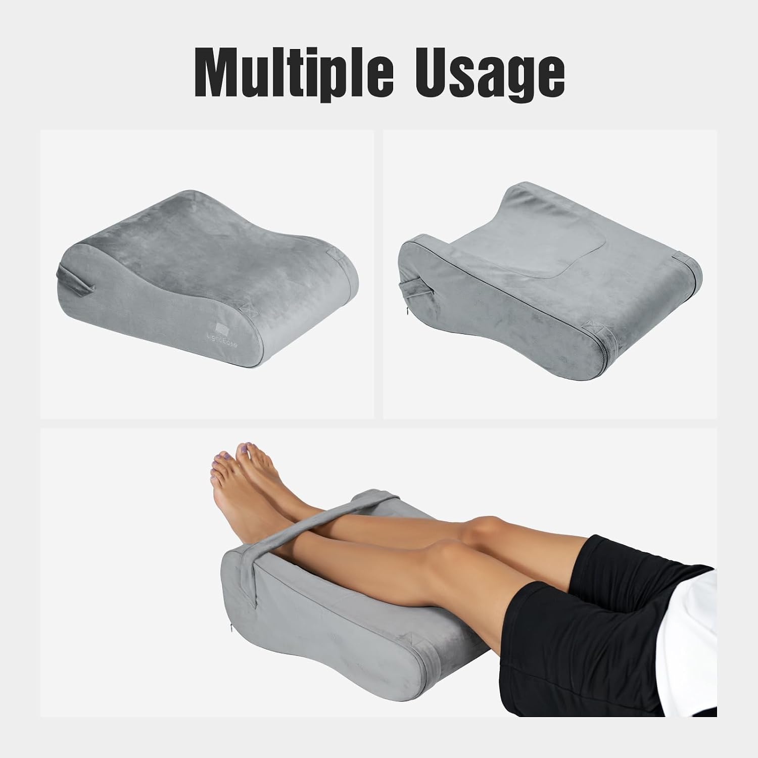 LightEase Memory Foam Leg, Knee, Ankle Foot Support and Elevation Pillow for Surgery Recovery