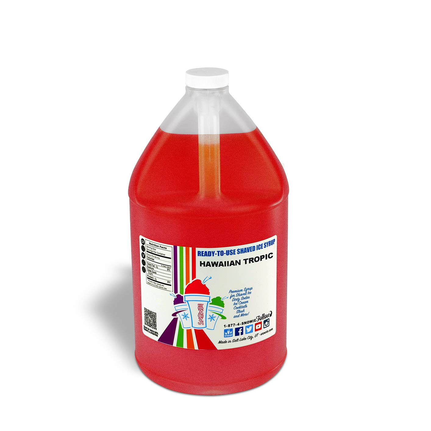 SNOWIE Ready to Use Shaved Ice Snow Cone Syrup - Gallon (Cotton Candy Pink)
