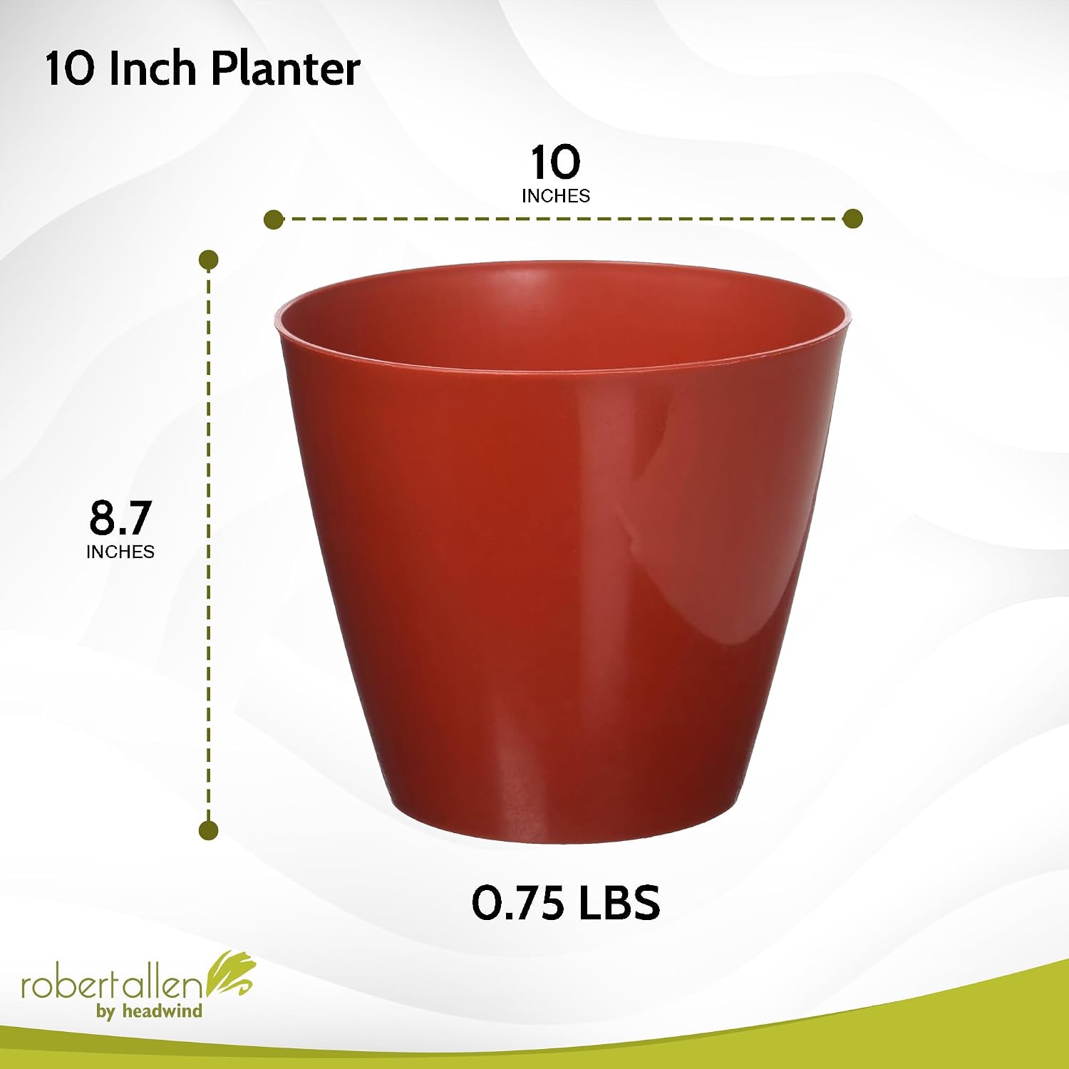 Home & Garden PIM01280 Charlevoix Durares Planter, 10" - Tango