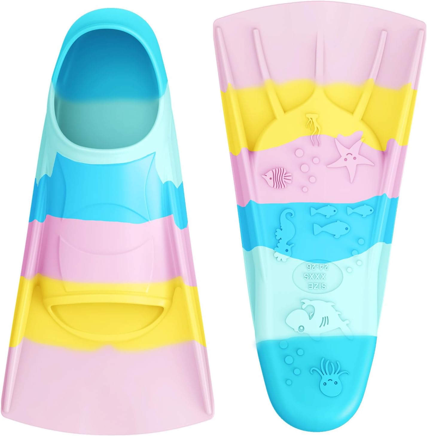Gintenco Swim Fins, Adults & Kids Swim Training Fins for Lap Swimming