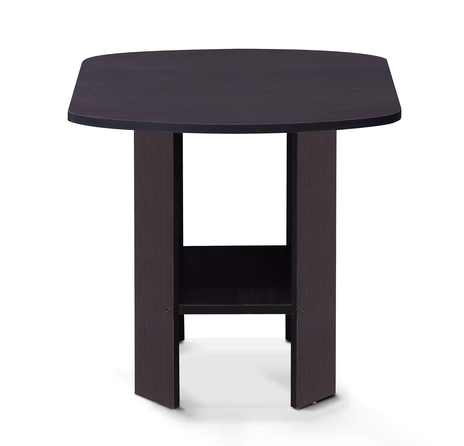 Furinno SIMPLE DESIGN Side Table, 2-Tier Modern End Table with Soft Edges, Open Shelves Night Stand, Bedside Table, for Living Room, Bedroom, French Oak