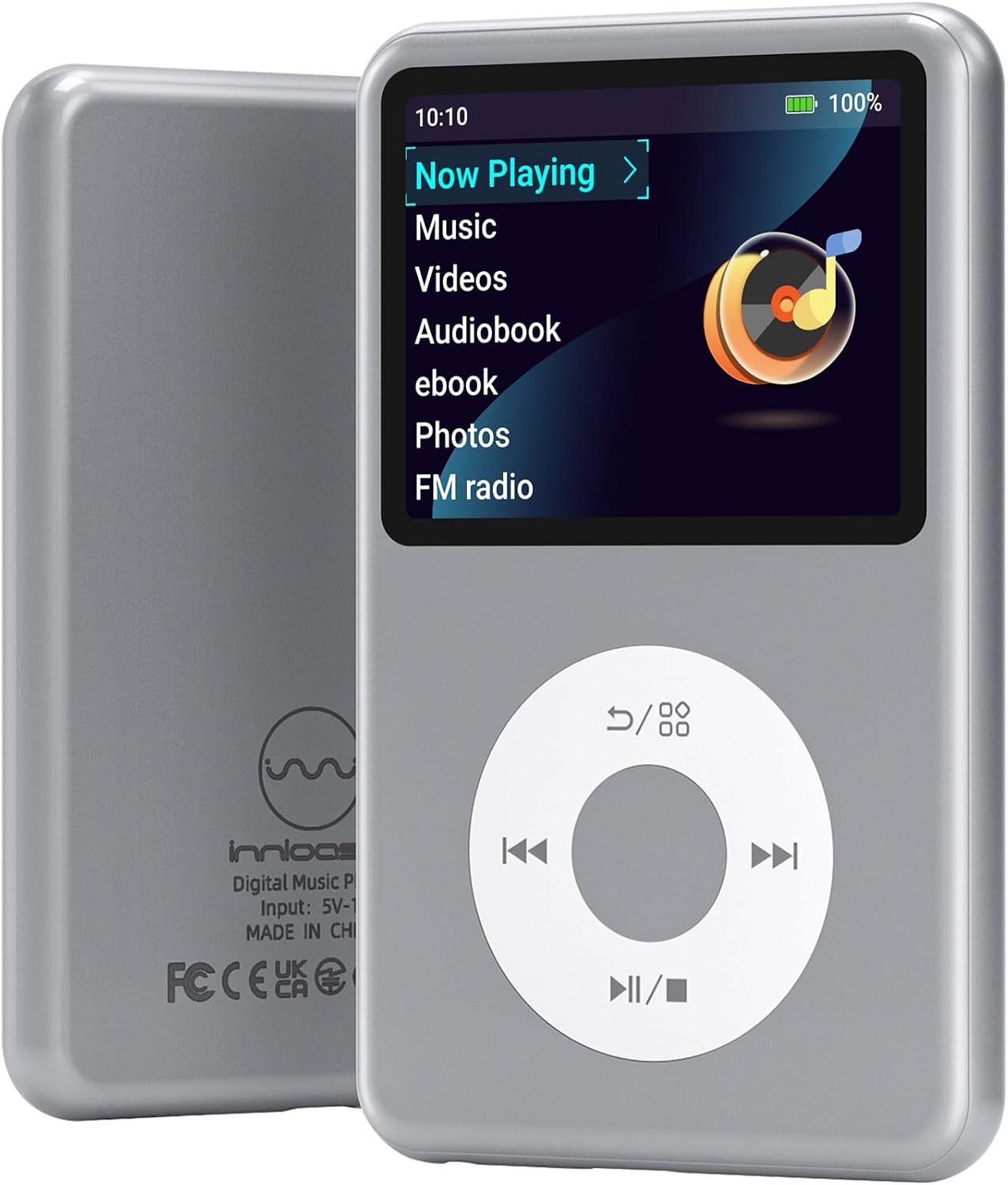 MP3 Player with Bluetooth 128GB Portable Music Digital Players Supports Playlist Audiobook Video Nice Gadget for Kids Black