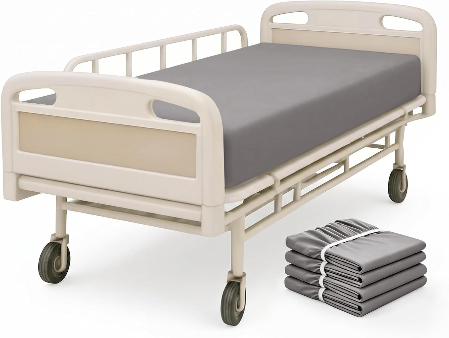VACVELT 4 Pack Hospital Bed Fitted Sheet, 36x80 12-Inch Pocket, Pink | Premium Microfiber Fabric, 360-Degree Elastic, Skin-Friendly, Wrinkle Resistant, Machine Washable, For Home Hospital Beds