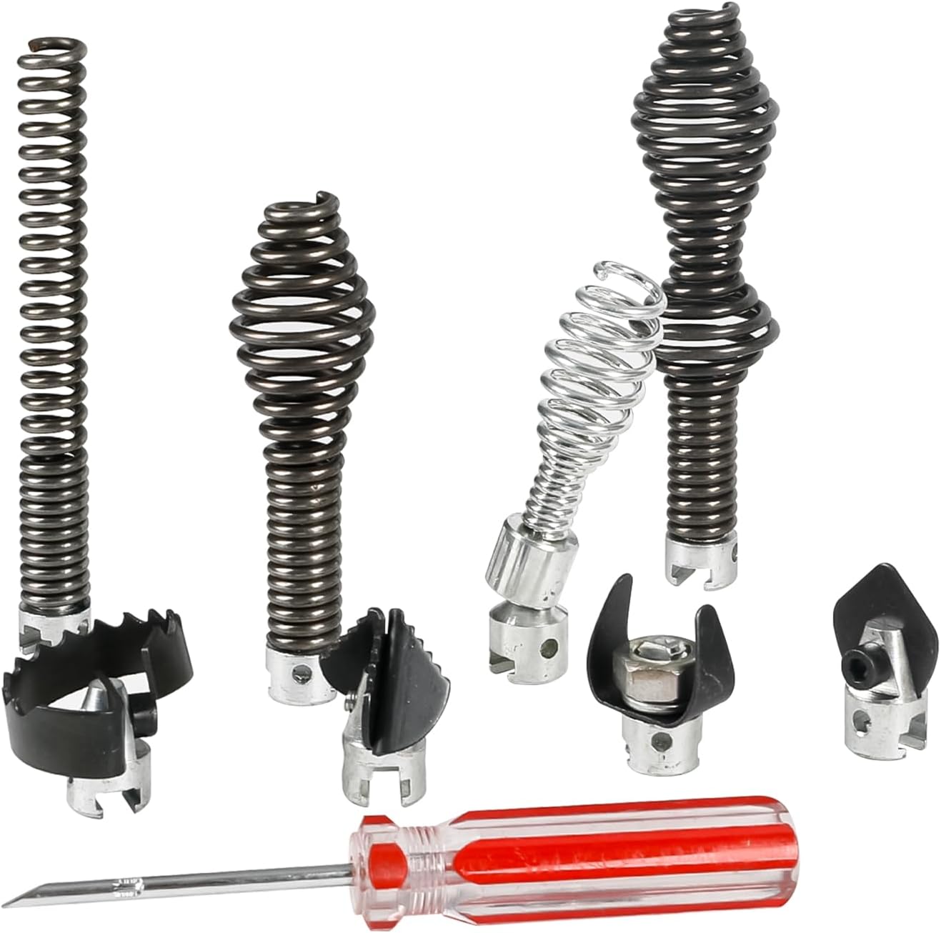 10PCS Drain Cleaning Kit for RID-GID Sectional Drain Cables – Heavy Duty Cutters & Augers Compatible with K-400, C-4, C-6, C-7, C-8