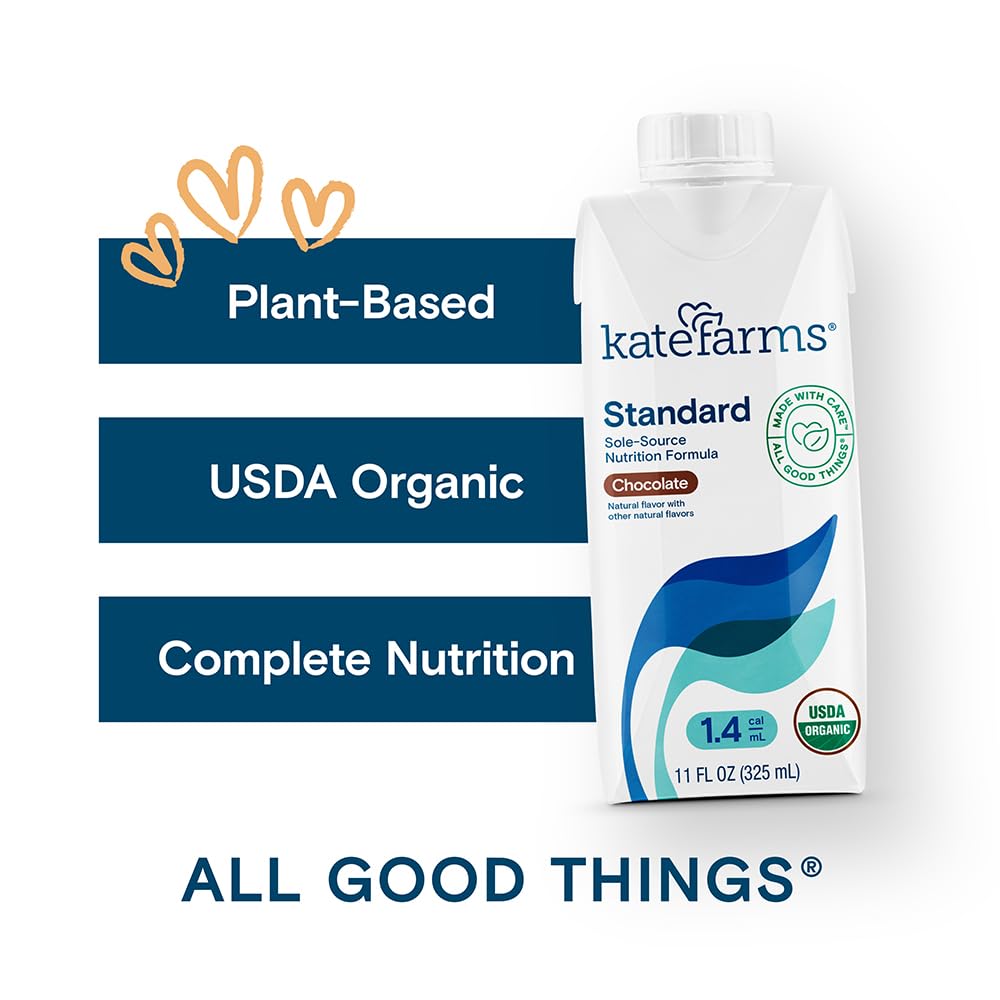KATE FARMS Organic 1.4 High Calorie Shake, Plain, 20g Protein, 12 Pack