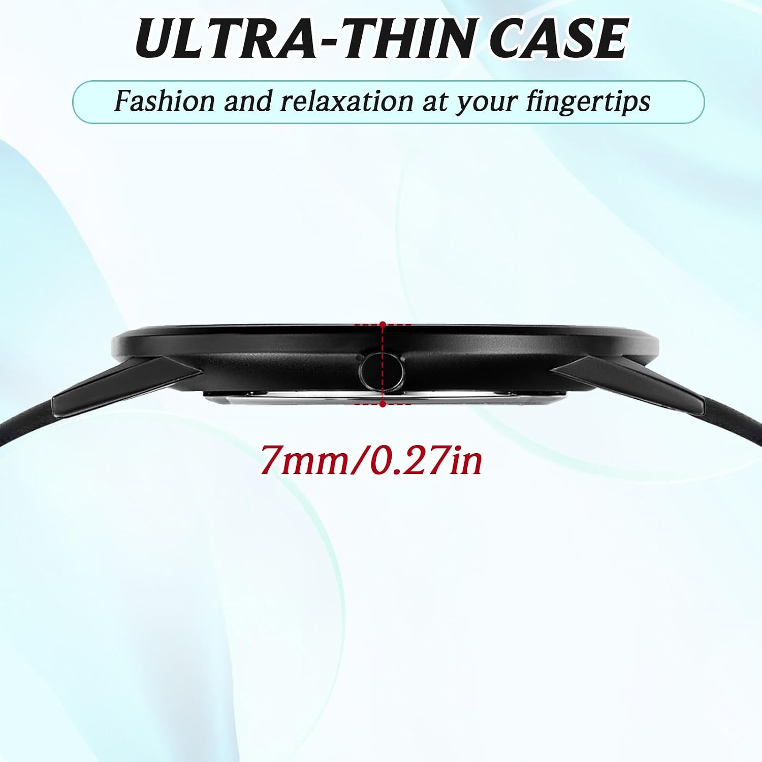 Mens Watches Ultra-Thin Minimalist Waterproof-Fashion Wrist Watch for Men Unisex Dress with Leather Band