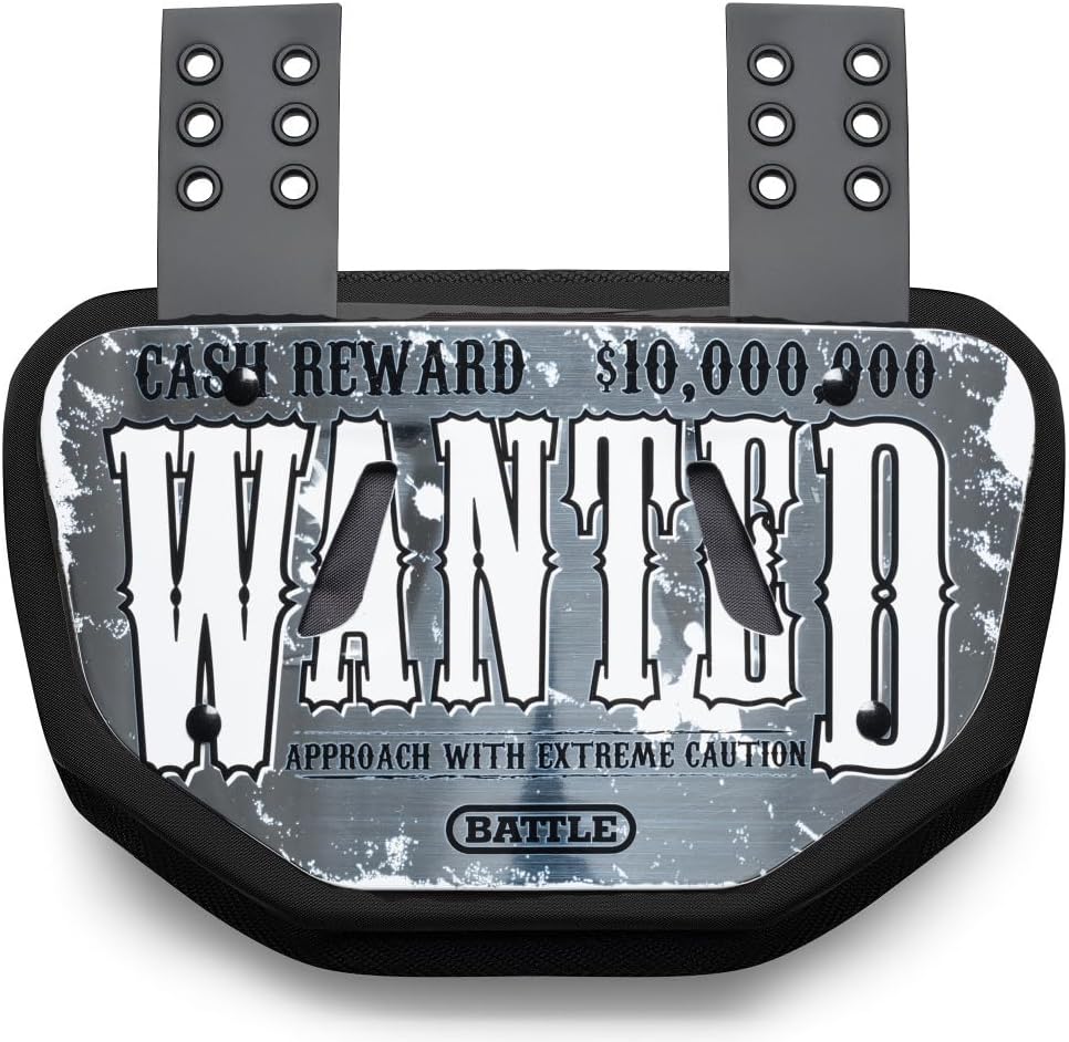 Battle Sports Novelty Football Back Plate, Kids, Adults