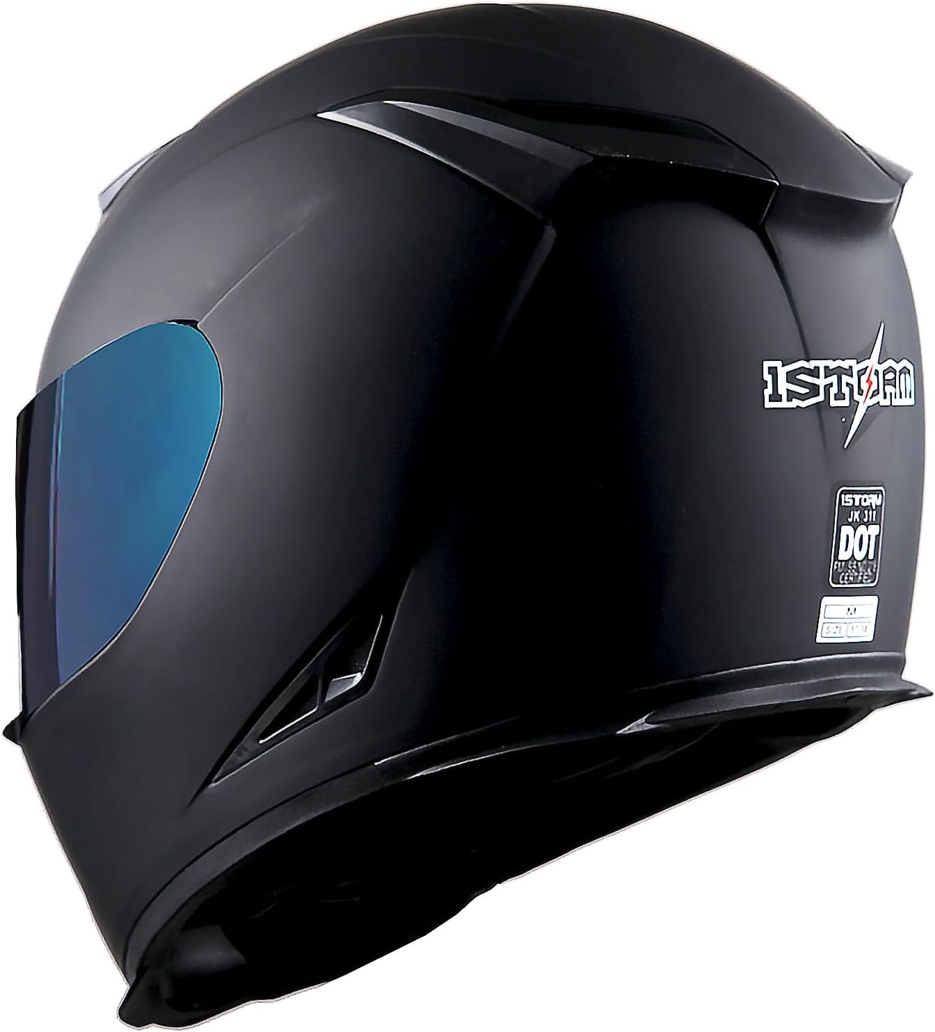 1Storm Motorcycle Full Face Helmet Skull King Matt Black + One Extra Clear Shield: HJK311