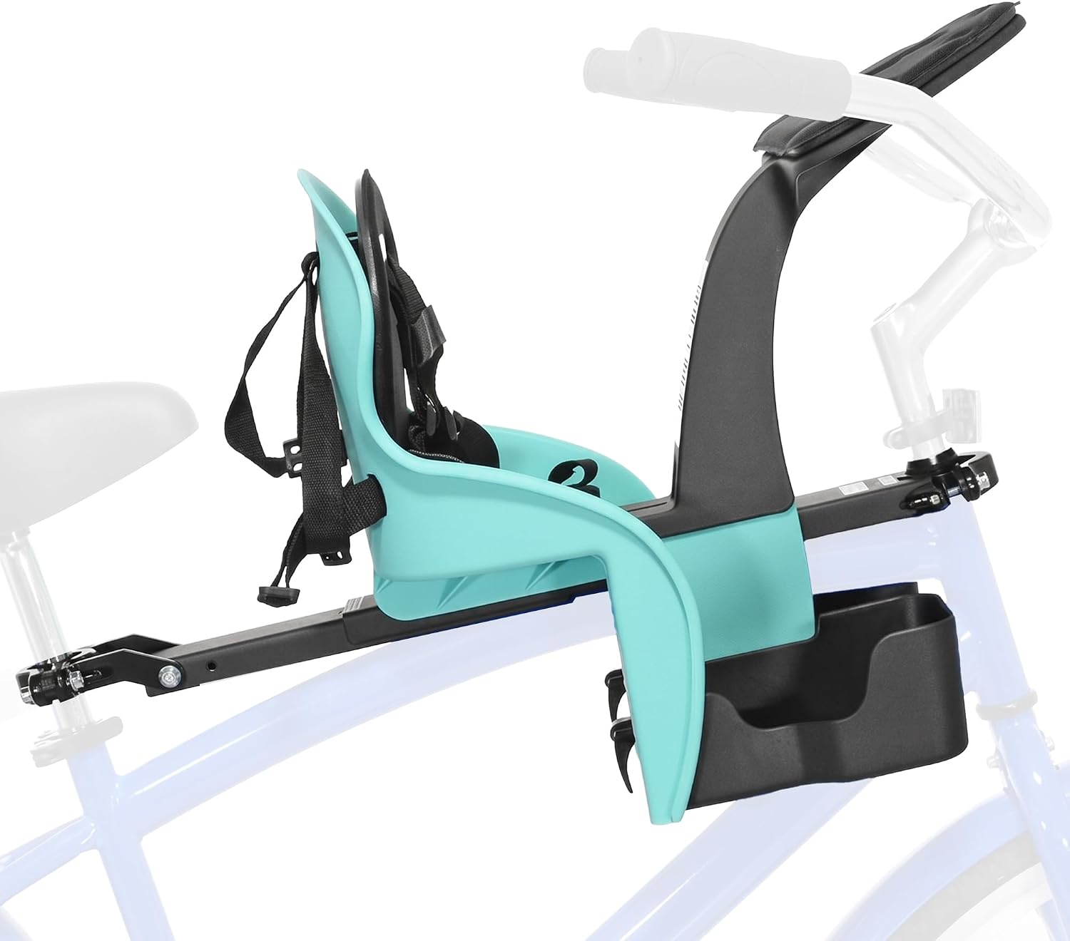 KaZAM Front-Mounted Child Bike Seat – Kangaroo & Wallaby Models with Padded Front Bumper/Dashboard