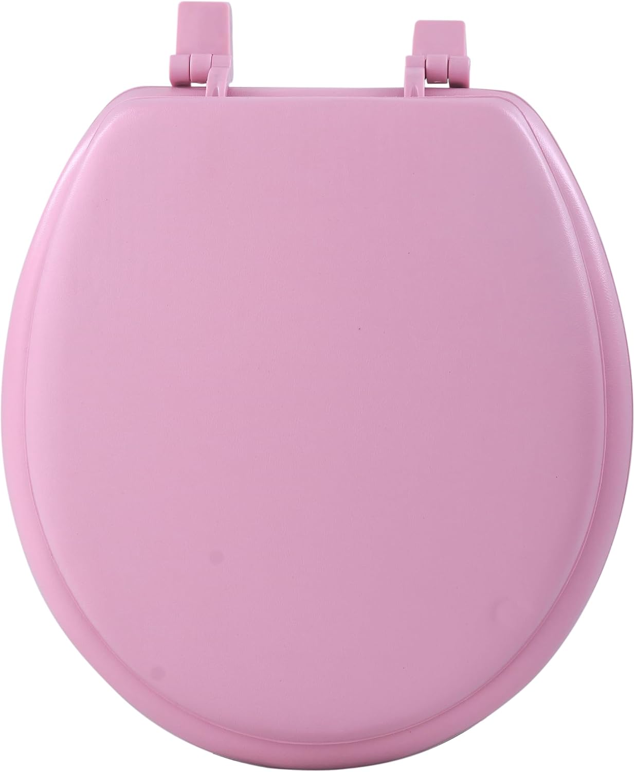 Soft Elongated Vinyl Toilet Seat, Black - 19 Inch Soft Vinyl Cover with Comfort Foam Cushioning - Fits All Elongated Size Fixtures - Easy to Install Fantasia by Achim Home Decor