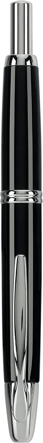 PILOT Vanishing Point Collection Refillable & Retractable Fountain Pen, Matte Black Barrel, Blue Ink, Fine Nib (60580)