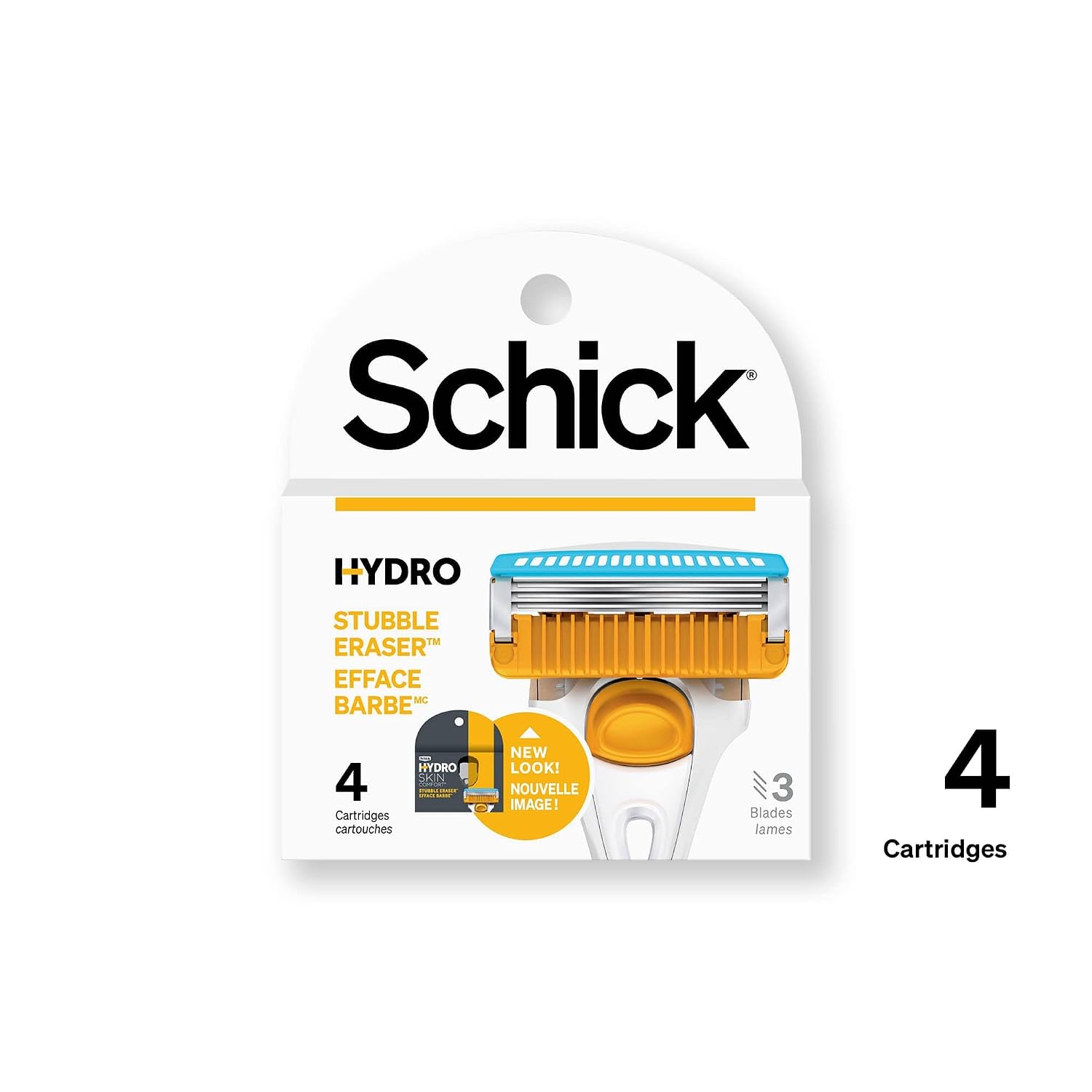 Schick Hydro Stubble Eraser Refills — Stubble Razor Refills, 4 Count