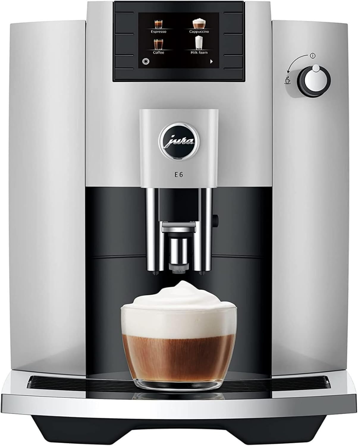 Jura E6 Automatic, Espresso Machine (Platinum) Bundle | Programmable Coffee Strength, Smart Filter Cartridge, Cleaning Tablets, Coffee Beans Bag