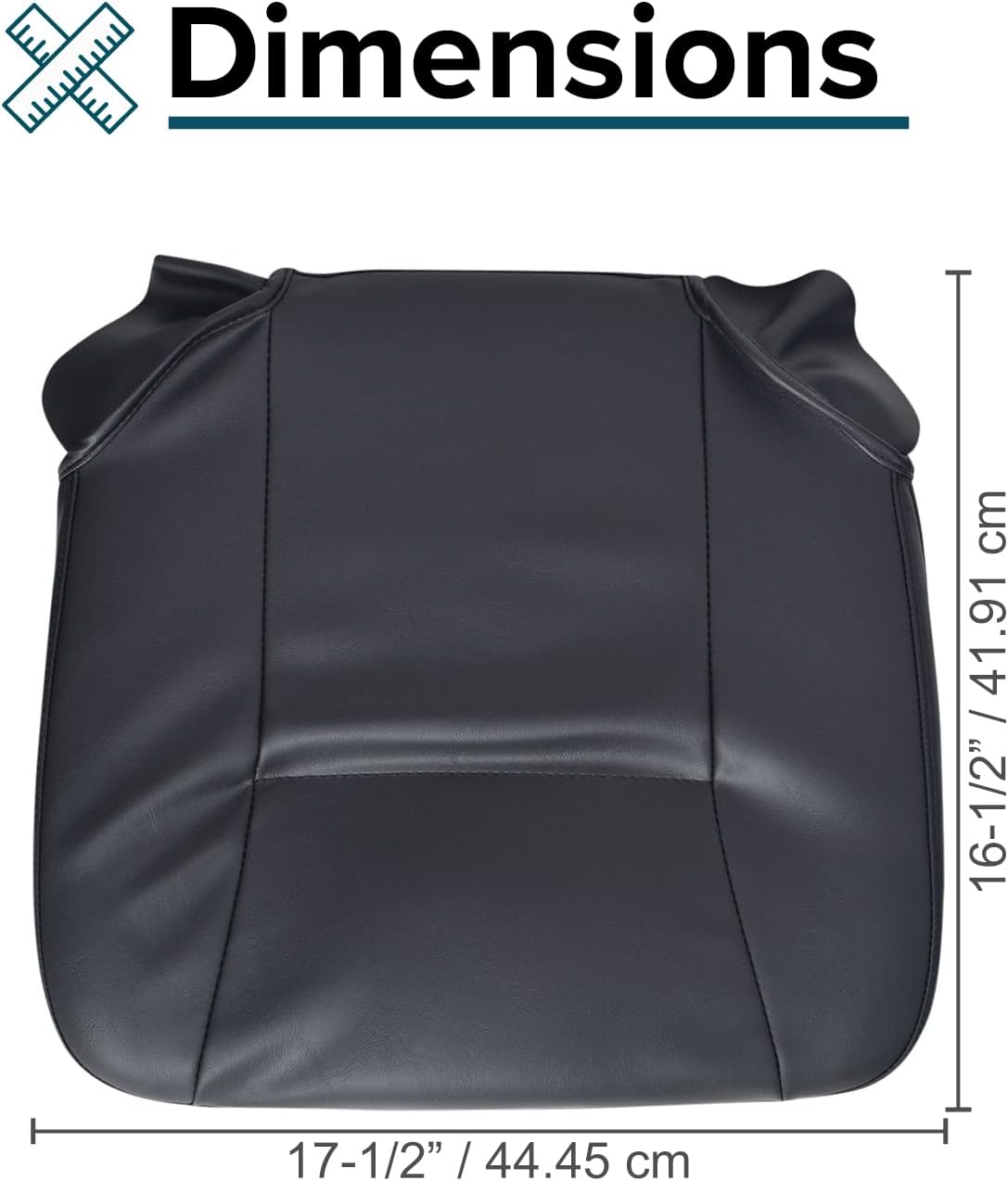 Black Vinyl Seat Base for Go-Go and Pride Revo (SC60/SC63/SC64) Mobility Scooters - Replacement 17-1/2"x16-1/2 Foam Insert with Cover for Standard