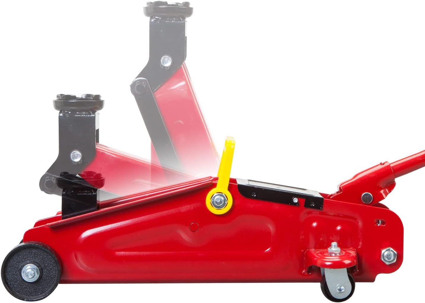BIG RED AT84007R Torin Hydraulic Low Profile Service/Floor Jack with Dual Piston Quick Lift Pump, 4 Ton (8,000 lb) Capacity, Red