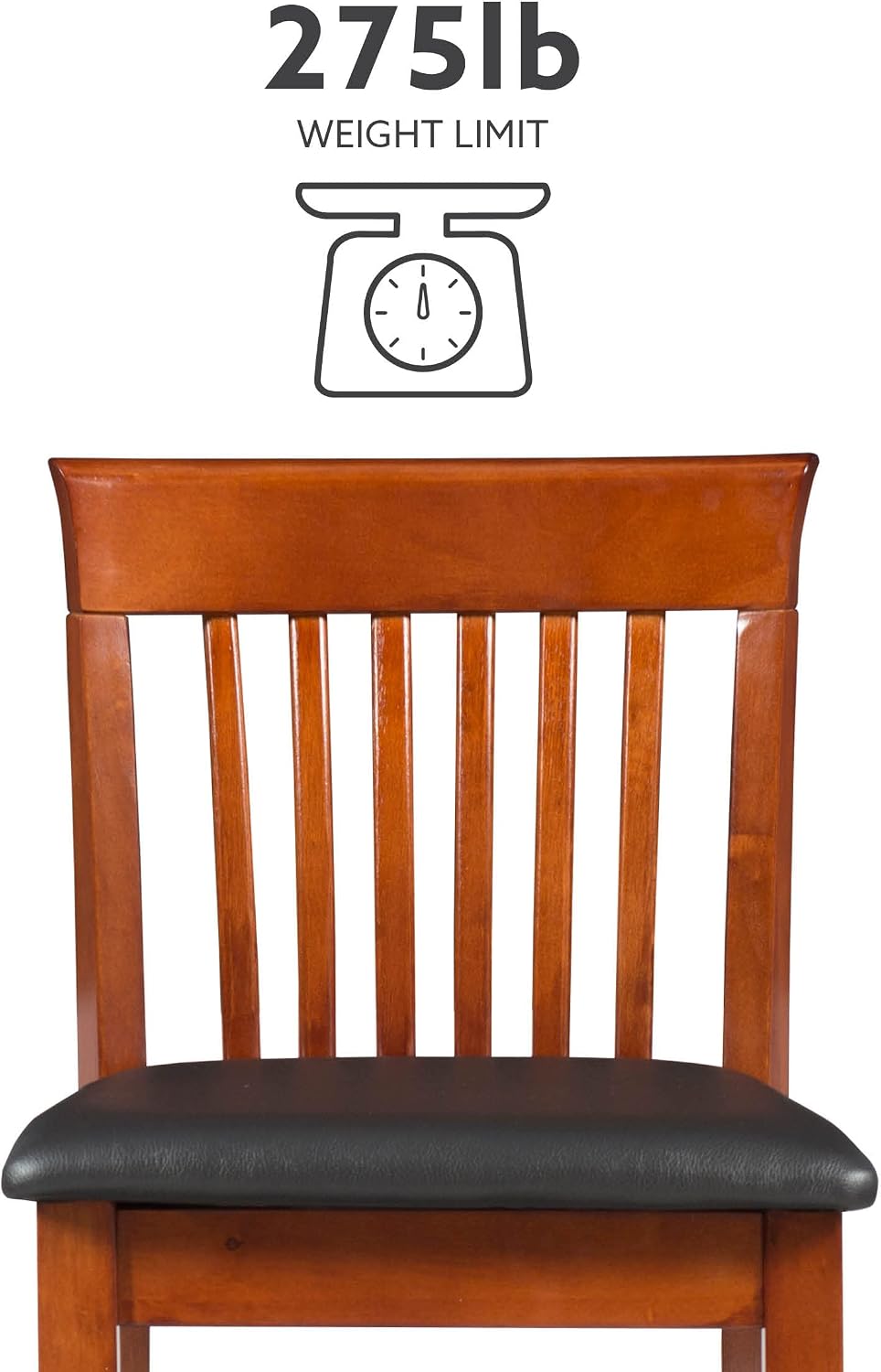 Linon Torino Collection Craftsman Counter Stool, 17.25"W x 19.5"D x 37"H, Black