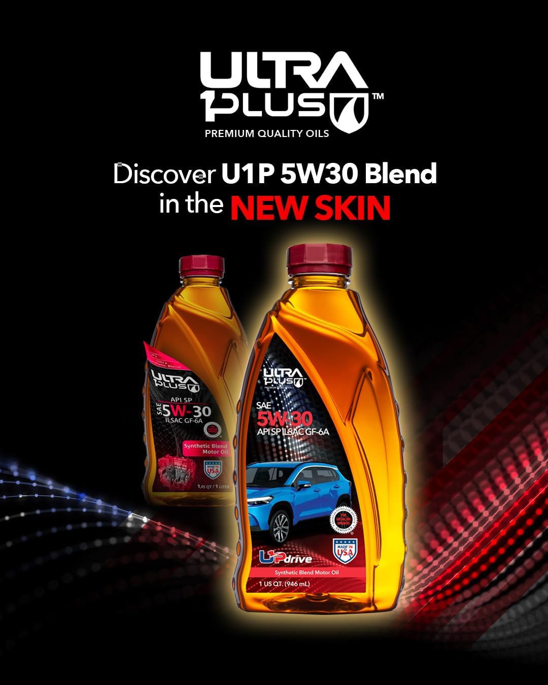 SAE 5W-30 Synthetic Blend Motor Oil API SP ILSAC GF-6A 1 Gallon