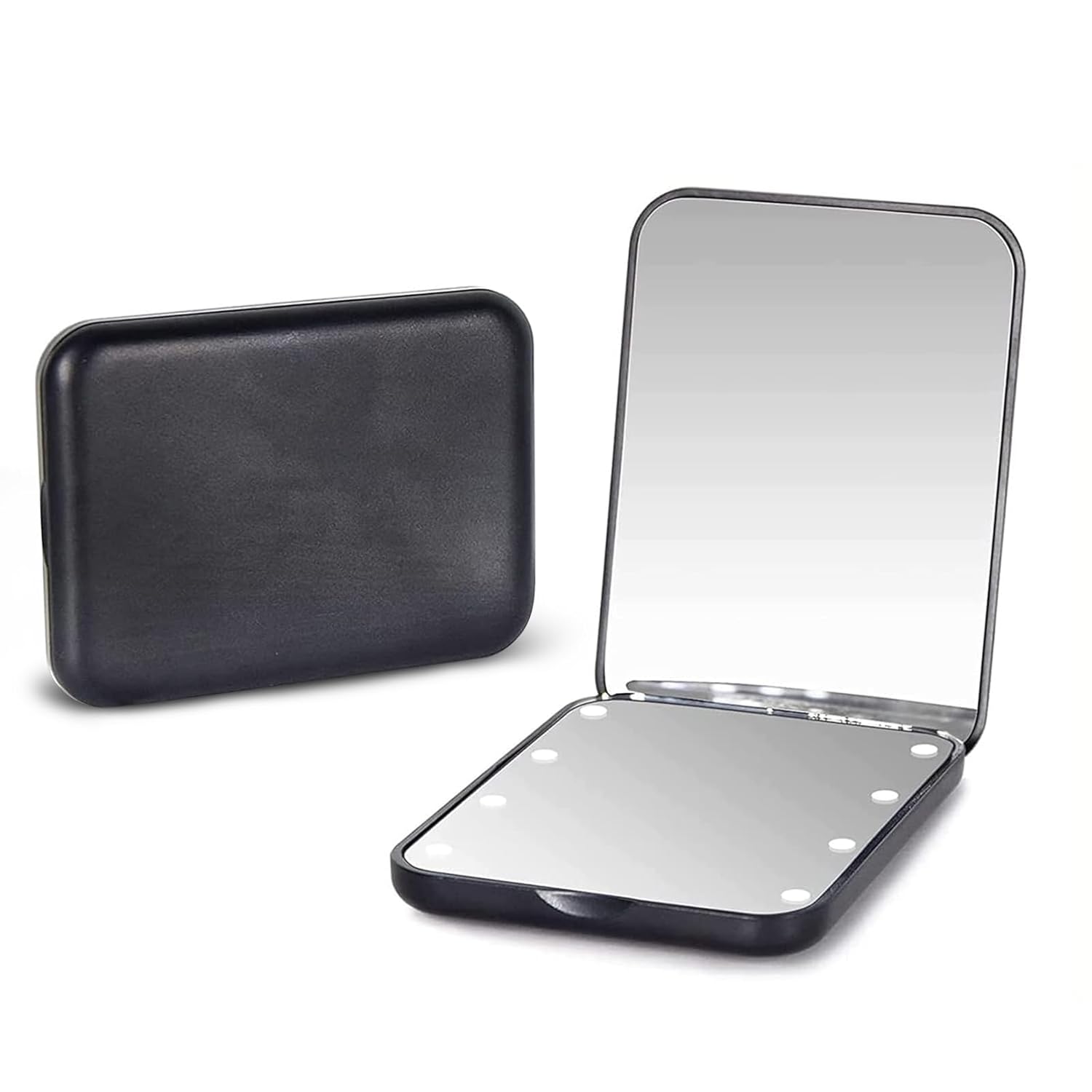 Kintion Pocket Mirror, 1X/3X Magnification LED Compact Travel Makeup Mirror with Light for Purse, 2-Sided, Portable, Folding, Handheld