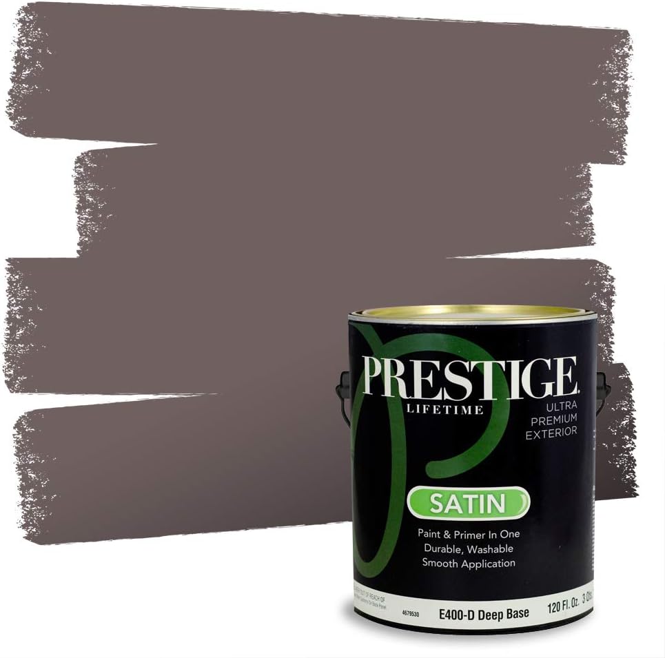 PRESTIGE Paints Exterior Paint and Primer In One, 1-Gallon, Satin, Comparable Match of Sherwin Williams* Socialite*