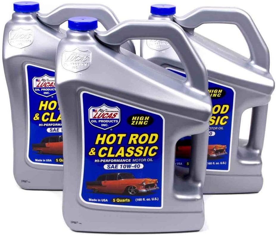 Lucas Oil 10688 Hot Rod and Classic Car SAE 10W-40 Motor Oil - 1 Quart