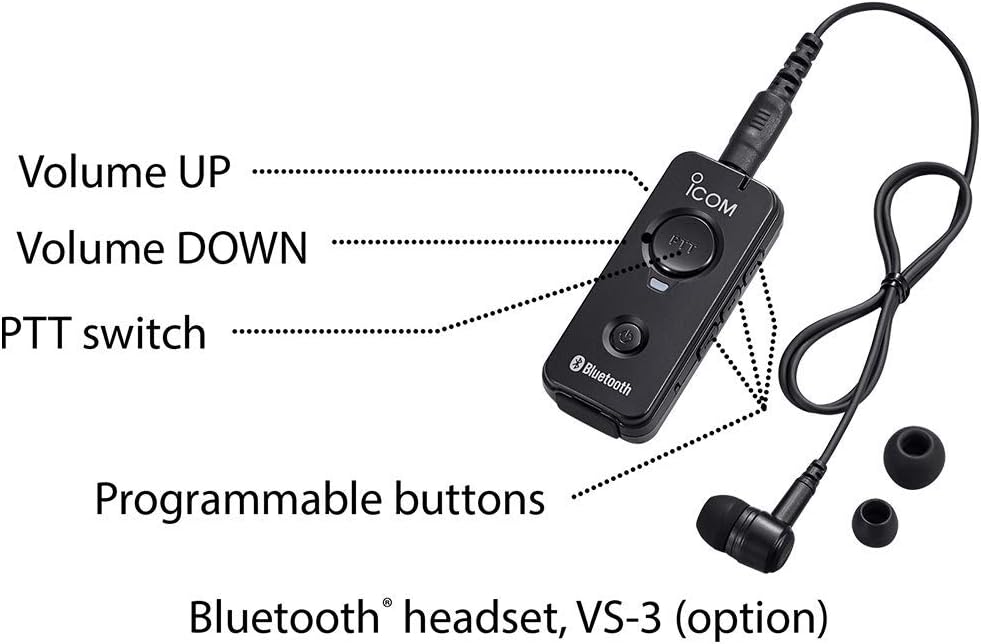 Icom VS-3 Bluetooth (Ver. 3.0) Pendant Headset for Mobile and Hand Held Radios