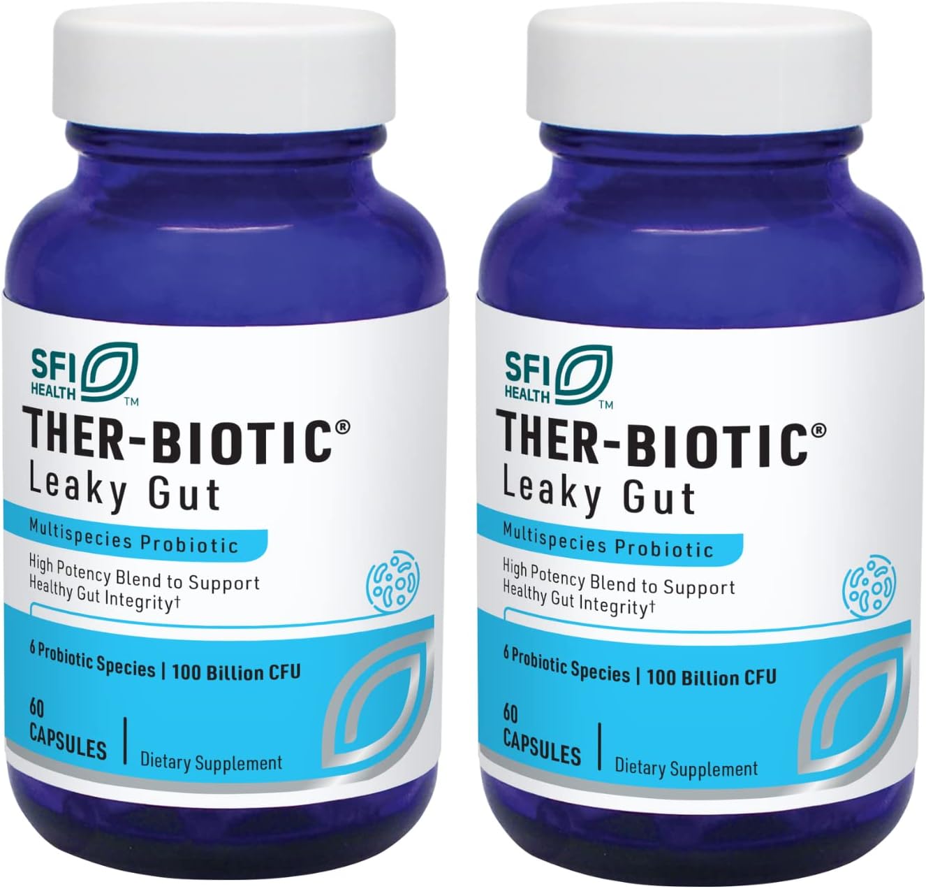 Klaire Labs SFI Health Ther-Biotic Factor 6 Probiotic, 60 Capsules | Supports Immune, Digestive & Colon Health, Ultra-Strength 100 Billion CFU Probiotics for Men & Women, Hypoallergenic