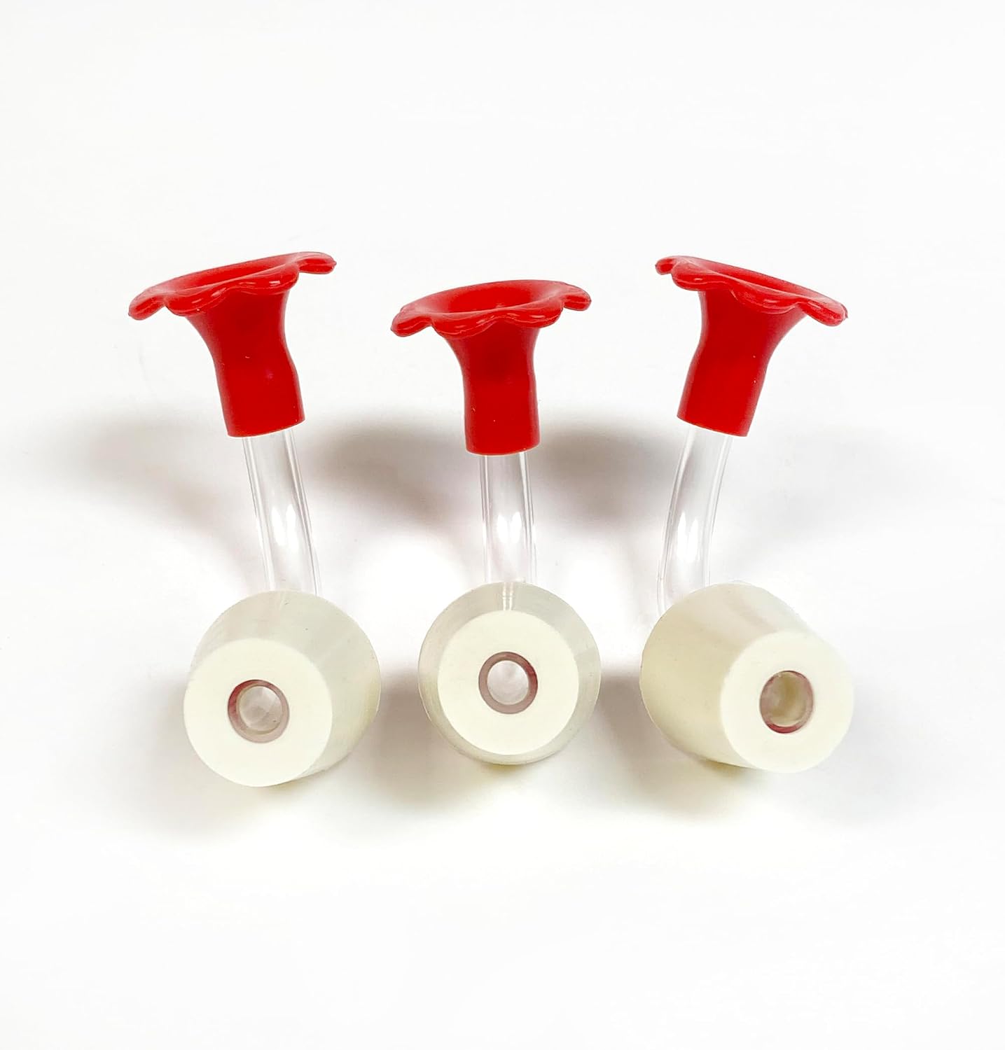 National Artcraft RED Plug-Style Flower Hummingbird Feeder Tubes - (3/Pk) | Replacement Feeder | Home Garden