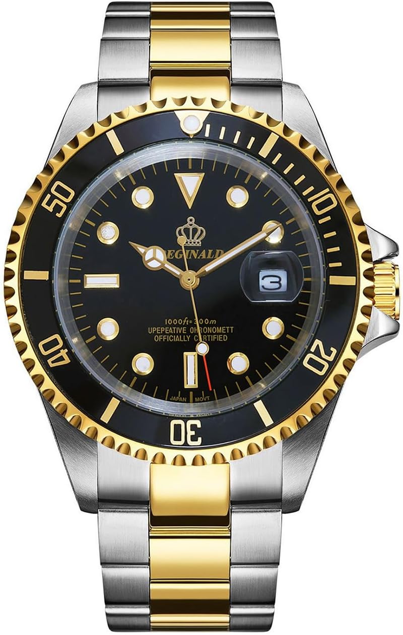 Reginald Men's Diver-Inspired Quartz Watch Sapphire Crystal 40mm