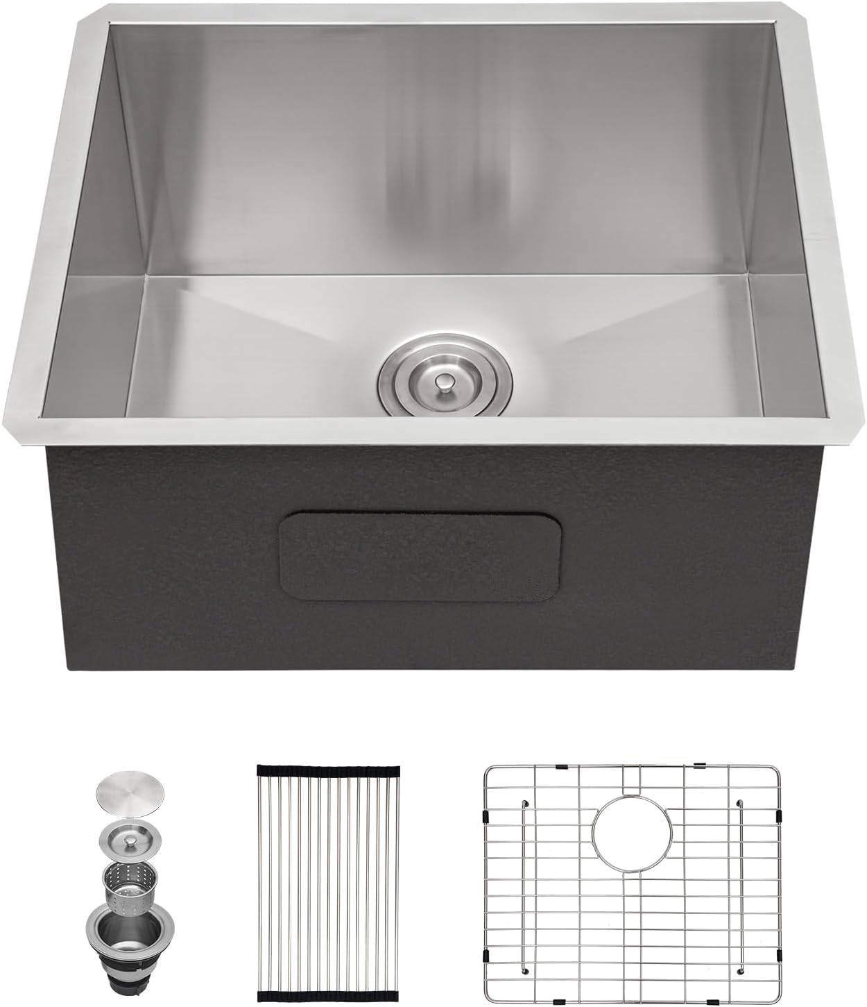 Sarlai 21 Inch Undermount Laundry Sink 21x18x12 Inch Undermount Laundry Utility Sink Deep Single Bowl 16 Gauge Stainless Steel Laundry Tub Sinks