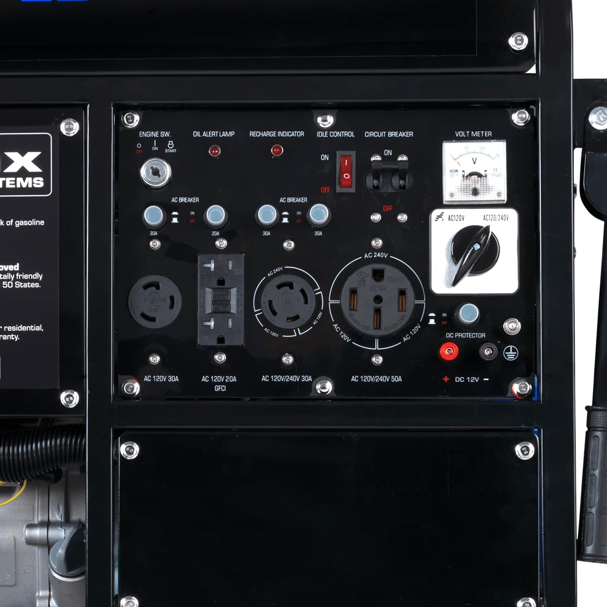 DuroMax XP12000EH 12,000-Watt Dual Fuel Portable Generator – Gas & Propane, Electric Start, Whole Home Backup Power, Transfer Switch Ready, RV & Emergency Ready