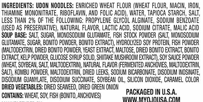 Myojo Bowl Flavored Udon Noodles, Original, 5.6 Ounce (Pack of 6)(Packaging May Vary)