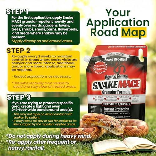Nature's MACE Snake Mace Snake Repellent 48 oz Granules | Snake Repellent Granules for Yard, Outdoor Use, Keep Away Reptiles, Home, Garden, Granular Deterrent, Plant Friendly.