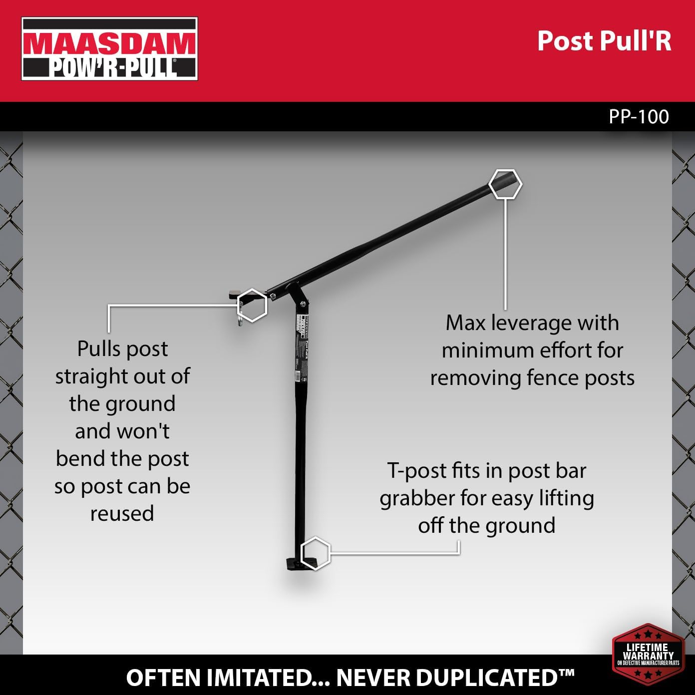 Maasdam Pow'R Pull PP100, Post Pull'R