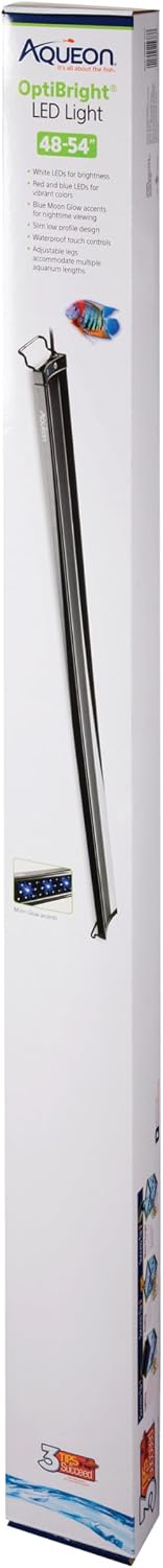Aqueon LED OptiBright Fish Tank Aquarium Light Fixture, 48-54 Inch