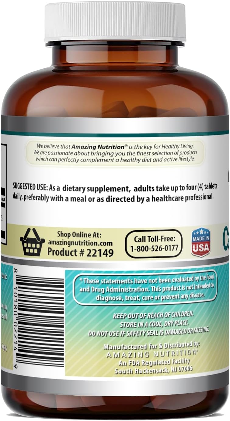 Amazing Formulas Calcium Citrate 1000 Mg | Tablets Supplement | Non-GMO | Gluten-Free | Made in USA (1 Pack | 240 Count)