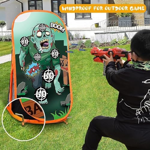 RONSTONE Shooting Practice Target Compatible with Nerf Gun for Boys Girls, Toy Foam Blaster Shooting Targets for Kids Indoor Outdoor