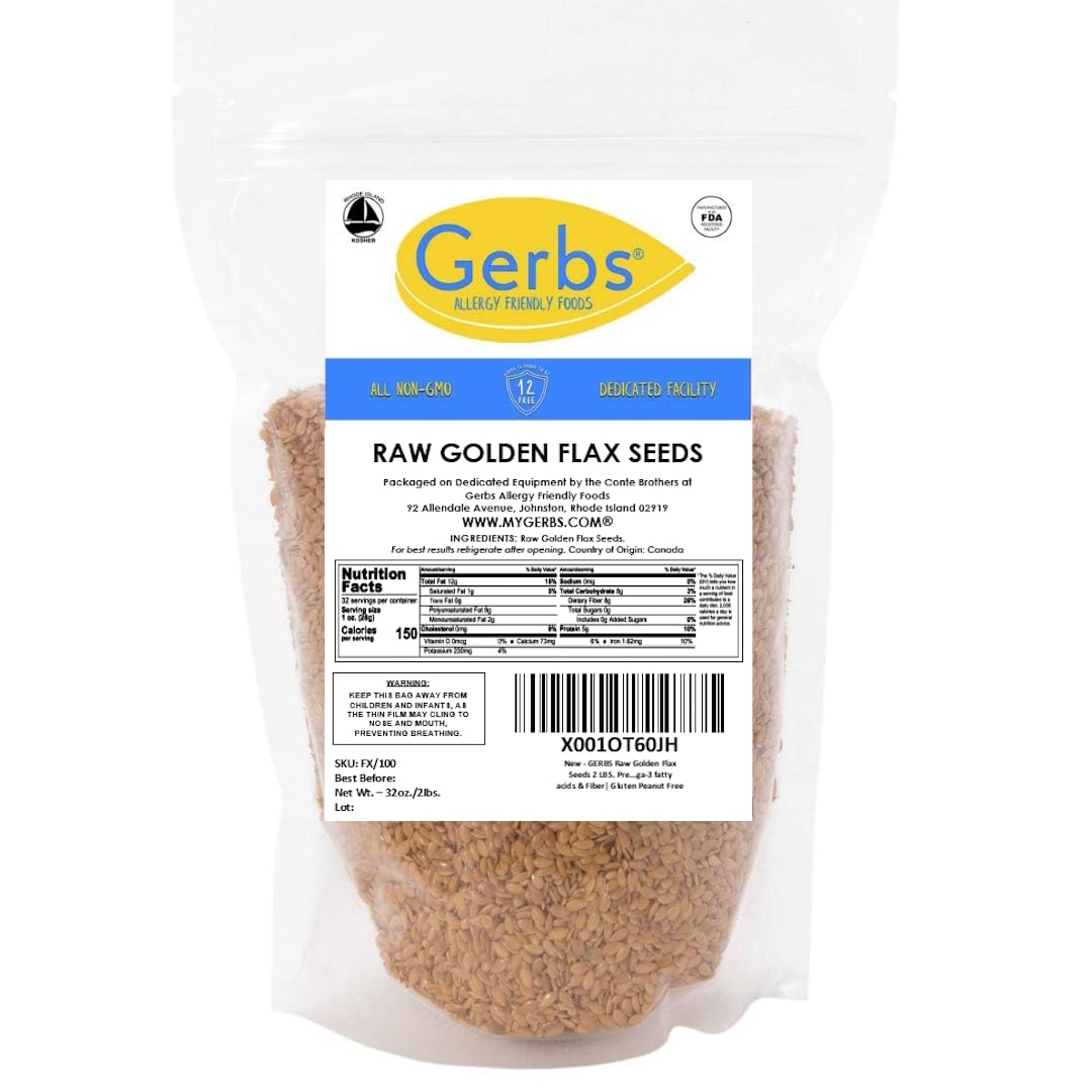 Gerbs Raw Golden Flax Seeds 2 lbs.