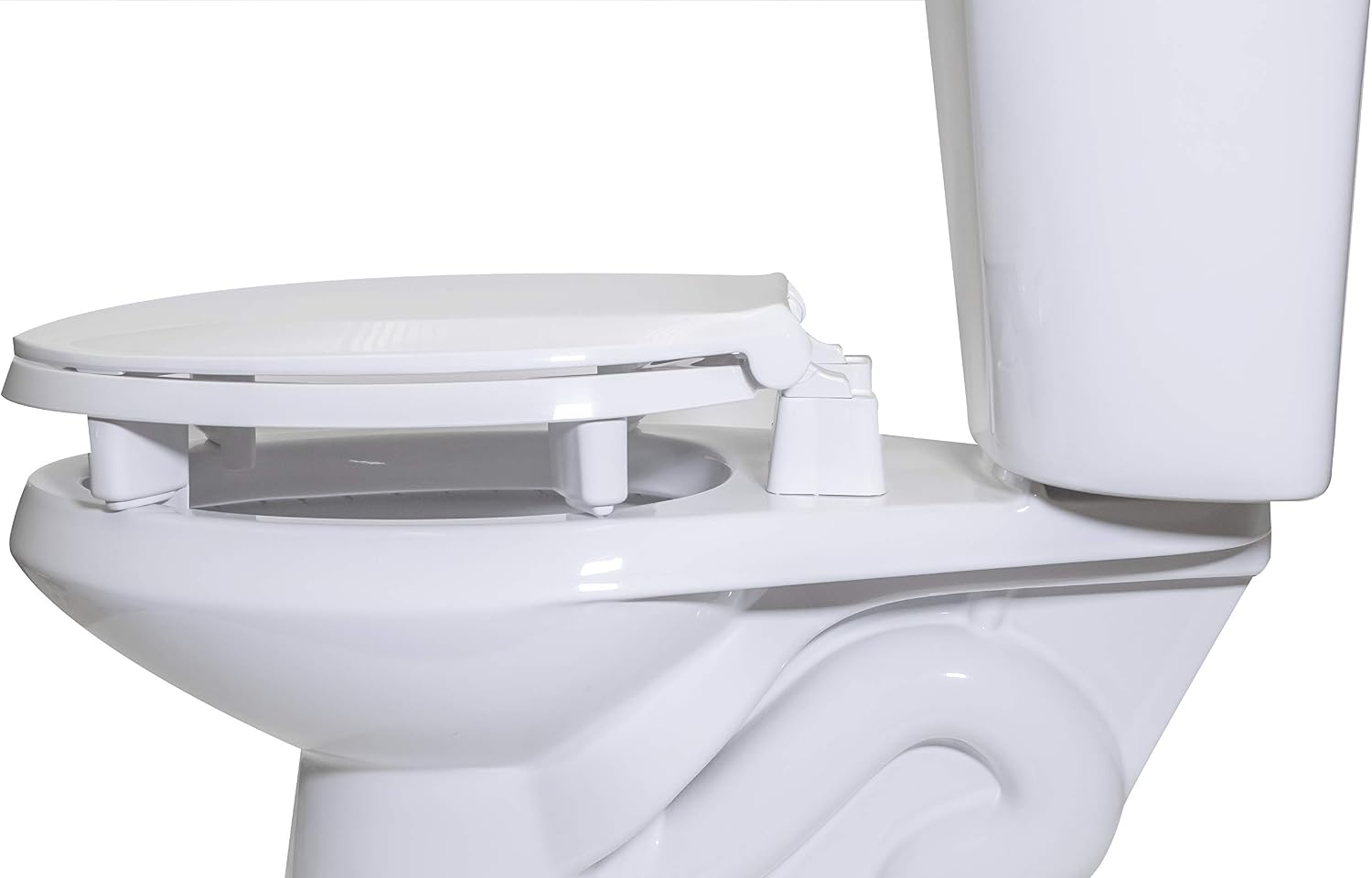 Centoco 3 inch Raised Toilet Seat for Seniors, Elongated, White | Closed Front, Cover, Plastic, 3L800STS-001, Made in the USA