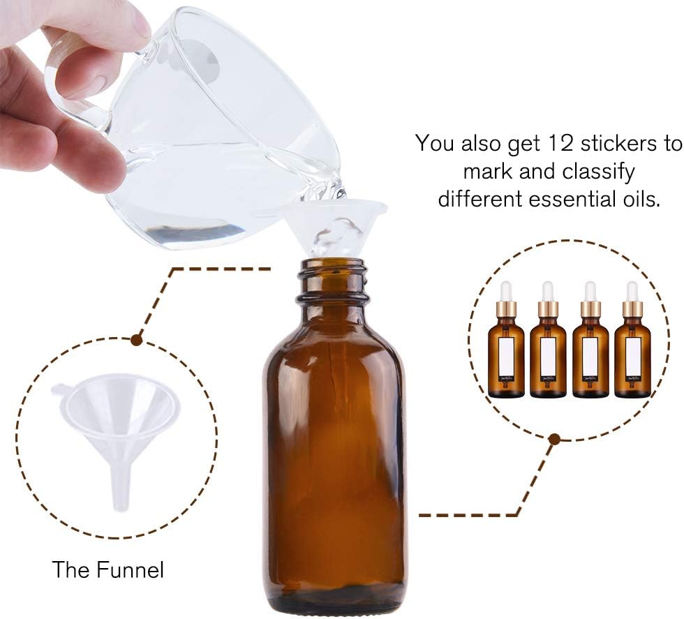 PrettyCare Glass Eye Dropper Bottles 99 Pack