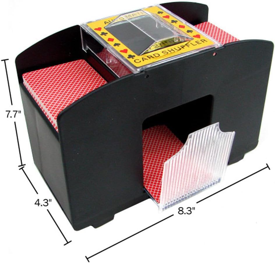 Automatic Card Shuffler – Battery-Operated 4-Deck Playing Card Dispenser – For Game Night and Casino Game Accessories by Trademark Poker