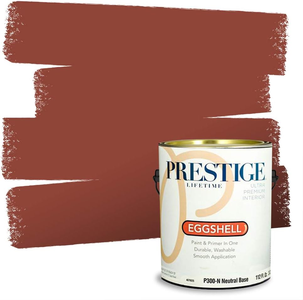 PRESTIGE Paints Exterior Paint and Primer In One, 1-Gallon, Satin, Comparable Match of Sherwin Williams* Grandeur Plum*