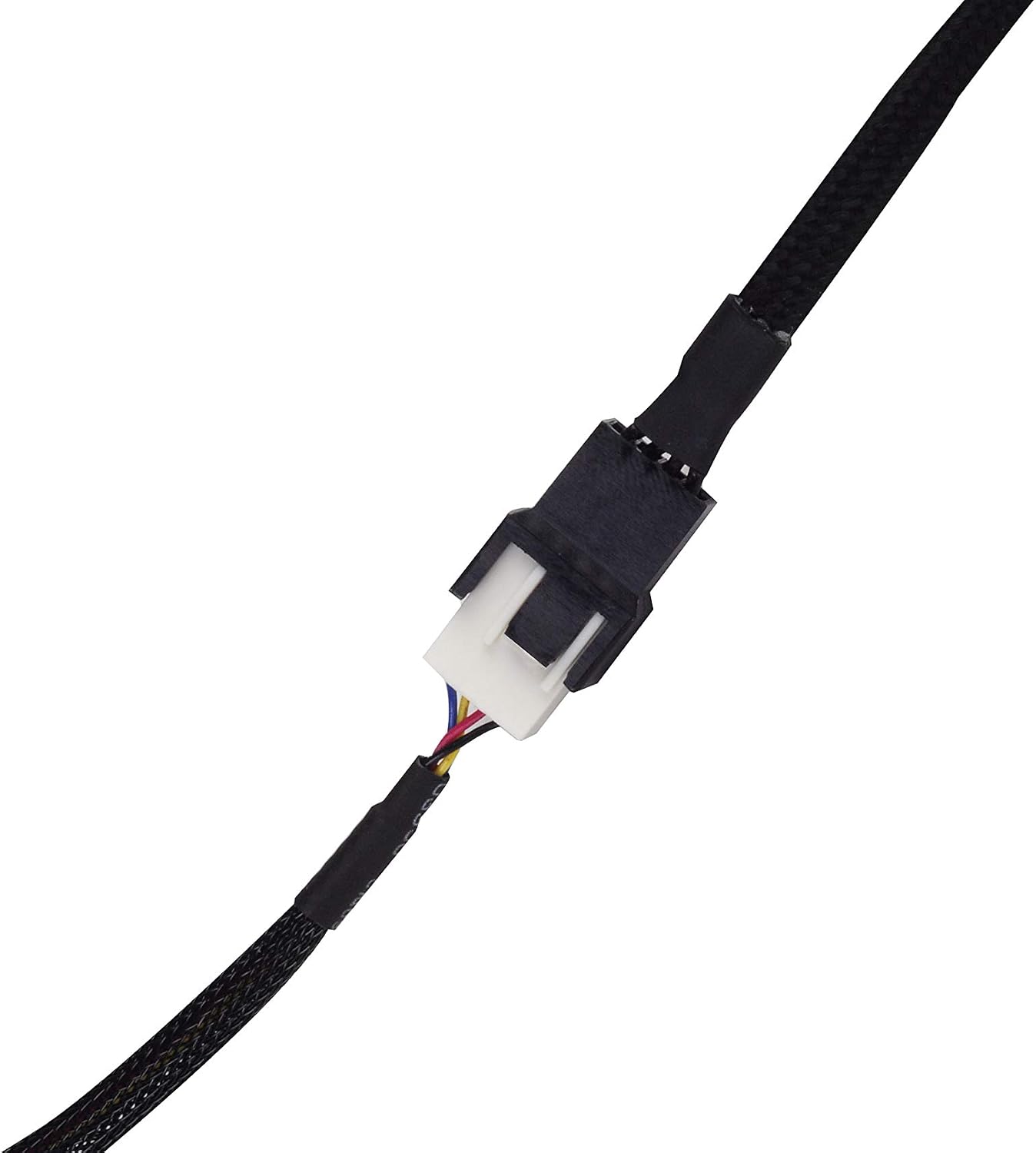 SilverStone Technology SST-CPF02-USA PWM Fan Splitter One to Three in Black Sleeved Design CPF02-USA