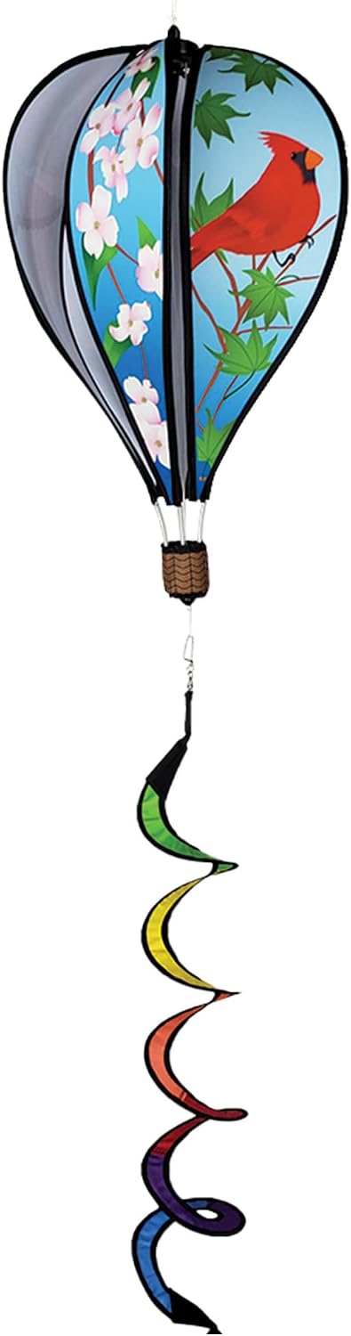 Hot Air Balloon Hanging Garden Spinner 16" - Vibrant Patriotic Design, Weather-Resistant Outdoor Decor, Durable & Lightweight for Patios, Yards, and Gardens - Eye-Catching Wind Spinner