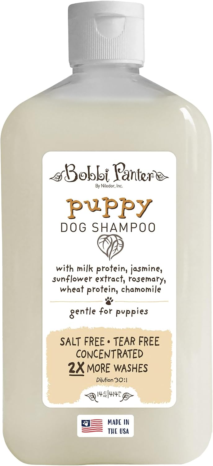 Bobbi Panter Soothing Dog Shampoo Tea Tree, Lavender, Cucumber & Oat Protein – Natural Formula for Sensitive Skin & Irritation Relief, Tear-Free, 30:1 Concentrate, Made in USA, 14 oz