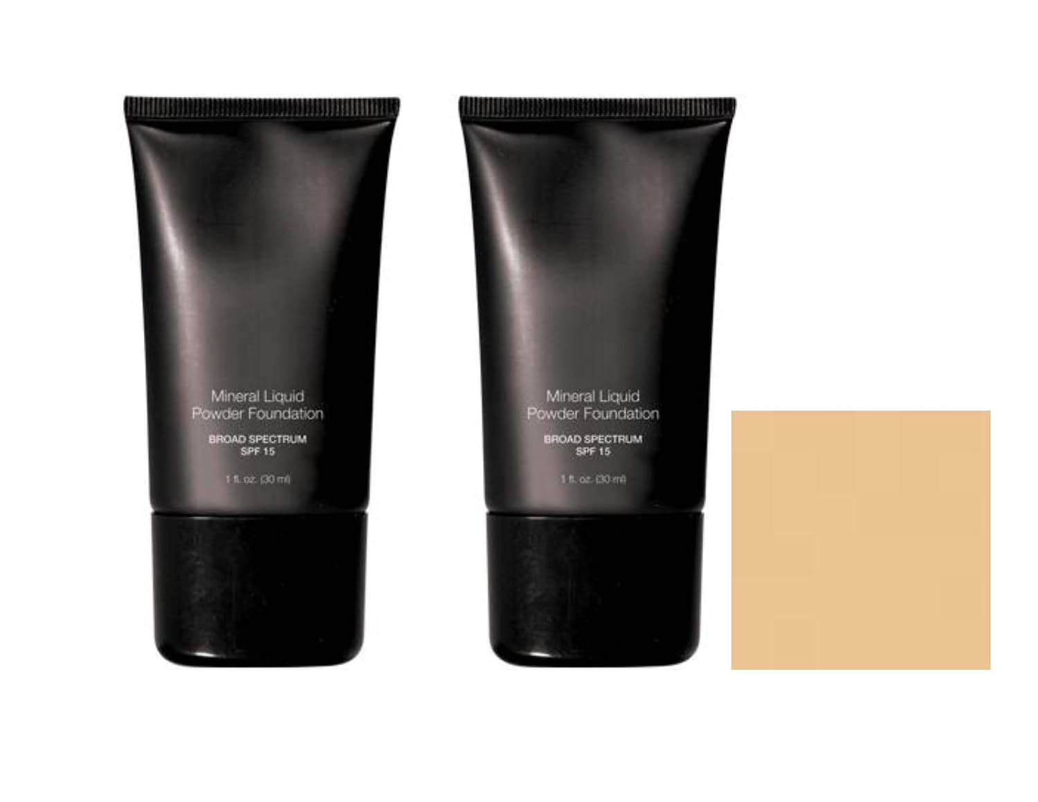 Mineral Liquid Powder Foundation Broad Spectrum SPF 15 Pack of 2 (Vanilla Cream)