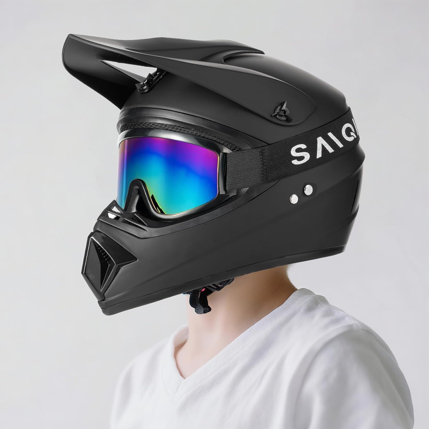 Youth Kids Dirt Bike Motocross Helmet (Goggles Gloves Face Mask) 4PCS Set, DOT Approved Full Face Motorcycle Helmets